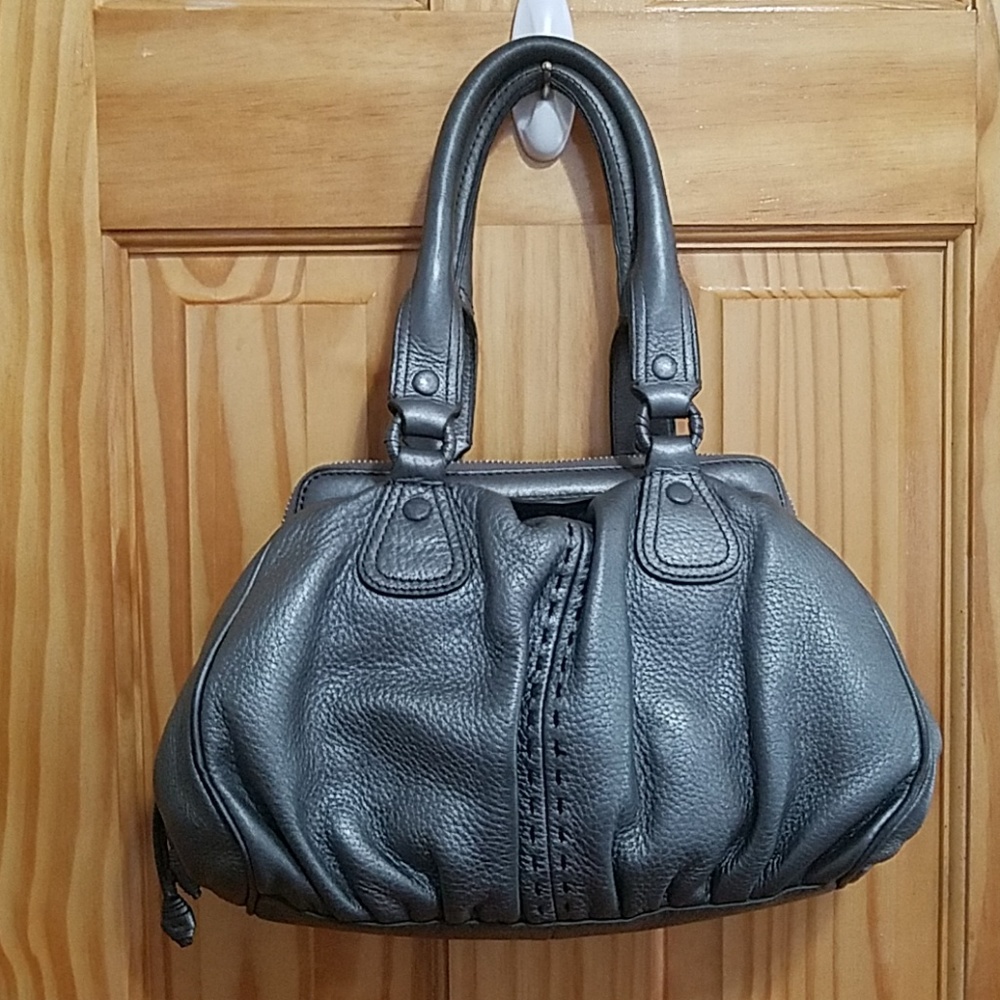 Cole Haan Silver Metallic Handbag